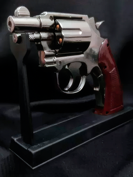 Газова запальничка Револьвер Smith & Wesson M10 (Турбо полум'я 🚀) ⚠️ Уцінка ⚠️ 1020 1020 фото