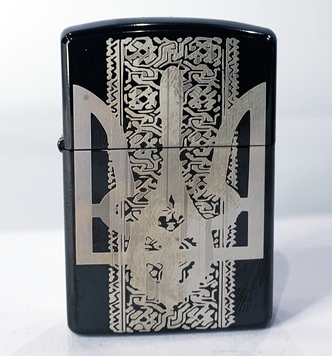 Запальничка бензинова "Україна" Zorro Lighter (Подарункова коробка🎁, бензин⛽️) HL-411 HL-411 фото