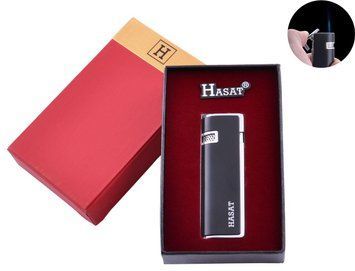 Зажигалка в подарочной коробке HASAT (Острое пламя) №4319 Black 4319-Black фото