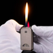 Газовая зажигалка BROAD Lighter с двойным пламенем HL-797 Silver HL-797 Silver фото 2