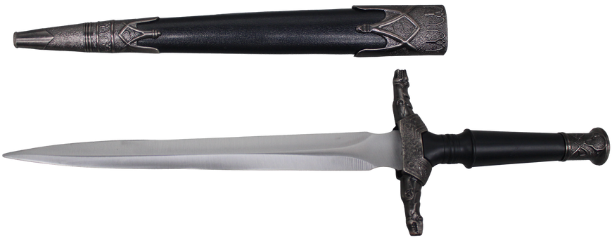 Сувенірний готичний середньовічний кинджал Gothic Medieval Dagger 6F029 (337 мм) 6F029 фото