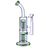 Скляний бонг із подвійною фільтрацією &laquo;Doble Tree Percolator&raquo; (30 см) K-54 K-54 фото
