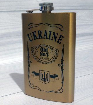 Фляга из нержавеюшей стали (283мл/ 10oz.) UKRAINE 🇺🇦 WKL-033 WKL-033 фото