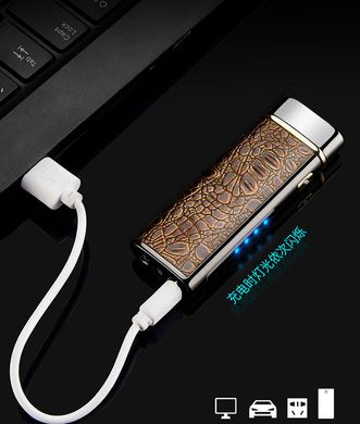 Електроімпульсна ⚡️ запальничка з ліхтариком 🔦 в подарунковій коробці 🎁 Україна (USB) HL-129 Black HL-129-Black фото