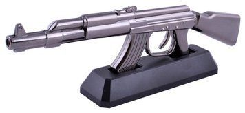Сувенірна запальничка на підставці Автомат АК-47 (Турбо полум'я) №4370-2 955742934 фото