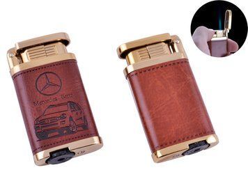 Зажигалка карманная Mercedes-Benz (Острое пламя, кожа) №4897-1 1089146073 фото