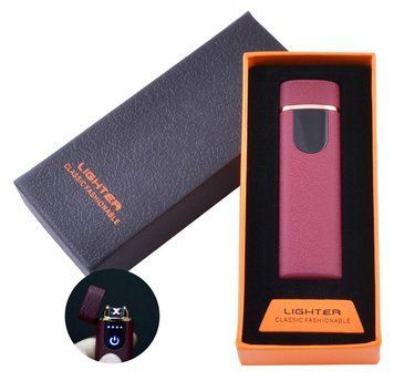 Электроимпульсная зажигалка в подарочной коробке LIGHTER №HL-70 Red 1047208443 фото