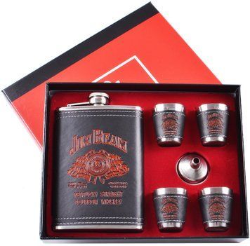 Подарочный набор 6в1 фляга, рюмки, лейка "Jim Beam" TZ-3 TZ-3-3 фото