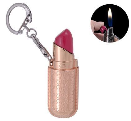 Запальничка подарункова Брелок у вигляді помади 💄 (Звичайне полум'я 🔥) XT-113 Золота XT-113 Золота фото