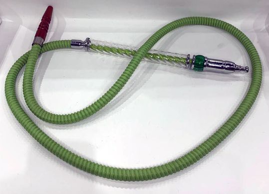 Шланг для кальяну з прозорою ручкою 1,8м H108 зелений H108 зелений фото
