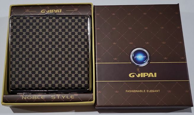 Портсигар в подарунковій упаковці GVIPAI (Шкіра, 20 шт) XT-4980-9 XT-4980-9 фото