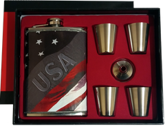 Подарунковий набір з флягою для алкоголю та чарками "USA" D501 D501 фото