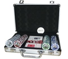 Набір покеру в алюмінієвому кейсі на 200 фішок з номіналом №200N