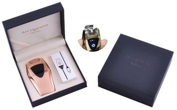 Электроимпульсная зажигалка в подарочной упаковке ArcCigarette (Двойная молния, USB) HL-39 Gold HL-39 Gold фото