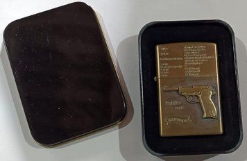 Запальничка бензинова в подарунковій коробці 'Пістолет' HL-332-2 HL-332-2 фото