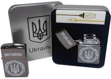Дуговая электроимпульсная USB зажигалка ⚡️Украина (металлическая коробка) HL-447-Black HL-447-Black фото
