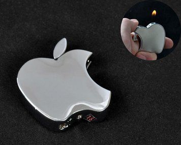 Зажигалка карманная Apple (обычное пламя) №3813 Silver 3813-Silver фото