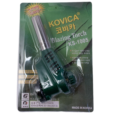 Газова пальник-насадка KOVICA Blazing Torch KS-1005 з п'єзопідпалом на цанговий балон KS-1005 фото