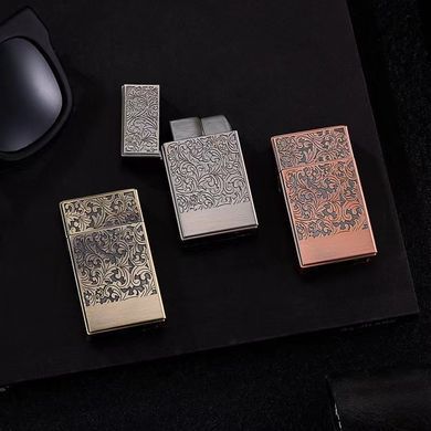 Газова запальничка вітрозахисна в подарунковій коробці 🎁(Гостре полум'я 🚀) BROAD HL-538-Acienf Silver HL-538-Acienf Silver фото