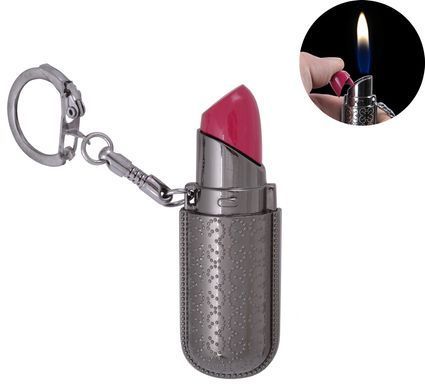 Запальничка подарункова Брелок у вигляді помади 💄 (Звичайне полум'я 🔥) XT-113 Black XT-113 Black фото