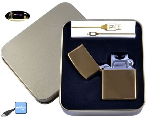 Електроімпульсна запальничка в металевій упаковці JIN LUN (USB) №4839-1 4839-1 фото