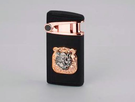 Зажигалка газовая "Тигры" (Турбо пламя 🚀, подарочная коробка 🎁) Jiebao Lighter HL-503 Black-mate HL-503-Black-mate фото