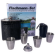 Подарочный набор Flachmann-Set: фляга 7 oz (210 мл) в отделке &laquo;под крокодила&raquo;, 4 рюмки и лейка QK5-7 QK5-7 фото 1