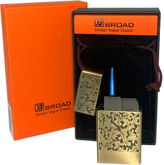 Газовая ветрозащитная зажигалка в подарочной коробке 🎁(Острое пламя 🚀) BROAD HL-538-Bronze HL-538-Bronze фото