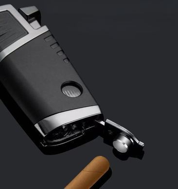 Газовая зажигалка HONEST для сигар (двойное турбо-пламя, пробойник) HL-853 Brown HL-853 Brown фото