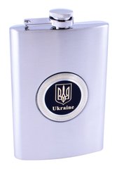 Фляга из пищевой нержавеющей стали (256мл/ 9oz.) Герб Украины 🇺🇦 NS-9A 🇺🇦 NS-9A🇺🇦 фото