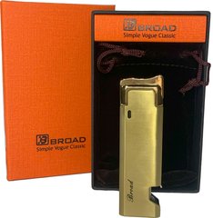 Газова запальничка вітрозахисна з відкривалкою в подарунковій коробці 🎁 BROAD HL-544-Golden HL-544-Golden фото