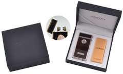 Електроімпульсна запальничка в подарунковій упаковці Jobon (Дві перехрещені блискавки, USB) №XT-4885-2