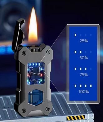 Бензинова запальничка з гравітаційним механізмом Gravity Flame HL-607 Black ⚠️ Уцінка HL-607 Black Уценка⚠️  фото