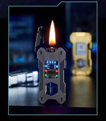 Бензинова запальничка з гравітаційним механізмом Gravity Flame HL-607 Black ⚠️ Уцінка HL-607 Black Уценка⚠️  фото