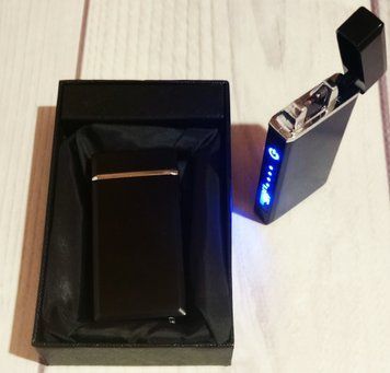 Электронная зажигалка сенсорная⚡️индукционная двухдуговая⚡️(в изысканной подарочной коробке🎁) D340 D340 фото