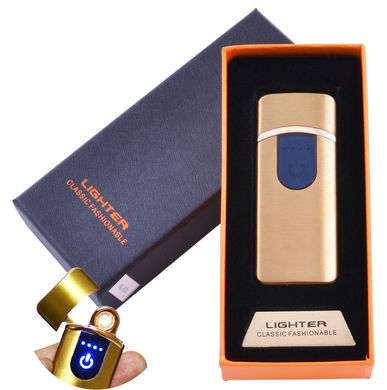 USB запальничка в подарунковій упаковці Lighter (Спіраль розжарювання) HL-43 Gold HL-43 Gold фото