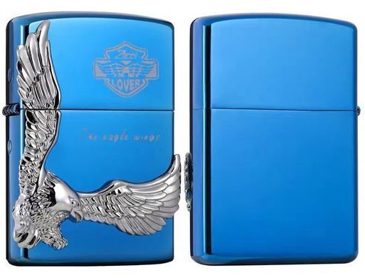 Запальничка бензинова "ZORRO LOVER" Eagle Wings silver HL-306 HL-306 фото