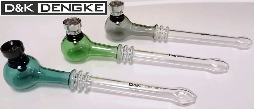 Стеклянная курительная трубка D&K (18,5см) сетки DK-8448-A DK-8448-A фото