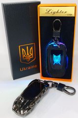 Електрична запальничка - брелок Україна (з USB-зарядкою та підсвічуванням⚡️) HL-471 Black HL-471-Black фото