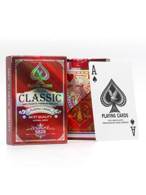 Карты игральные пластиковые для покера "CLASSIC" Колода 54 листа №395-11 395-11 фото