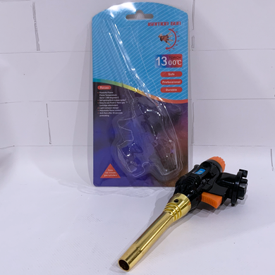 Газова пальник-насадка з латунним соплом IGNITION GUN 818 з п'єзопідпалом на цанговий балон 818 фото
