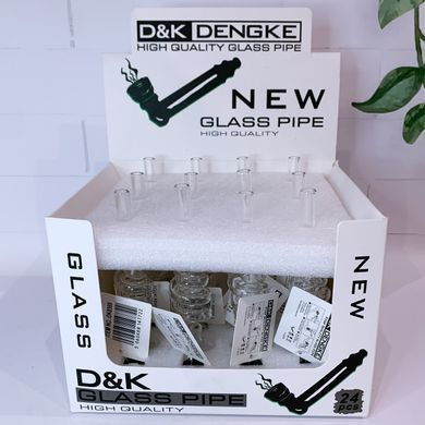 Спиральная стеклянная трубка для курения ☘️ (14 см) D&K DENGKE DK-8569 DK-8569 фото