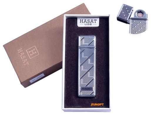 USB запальничка в подарунковій упаковці "Hasat" (Двостороння спіраль розжарювання) №4800-7 4800-7 фото
