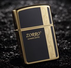Запальничка бензинова "ZORRO" чорно-золота HL-293 HL-293 фото