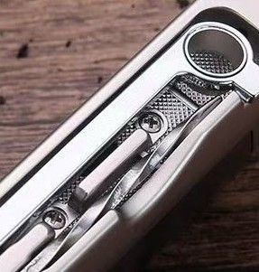 Газовая зажигалка HONEST для сигар (турбо-пламя, пробойник и игла) HL-854 Pearl Grey HL-854 Pearl Grey фото