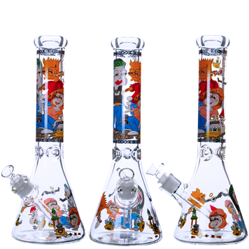 Стеклянный бонг &laquo;Simpsons Beaker&raquo; из премиум-стекла Pyrex (36 см) K-13 K-13 фото