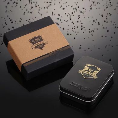Запальничка бензинова "ZORRO" чорно-золота HL-293 HL-293 фото