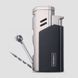 Газовая зажигалка HONEST для сигар (турбо-пламя, пробойник и игла) HL-854 Pearl Grey HL-854 Pearl Grey фото 3