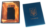 Зажигалка в подарочной коробке Украина 🇺🇦 (Острое пламя) HL-323-1 Черная HL-323-1-чорна фото