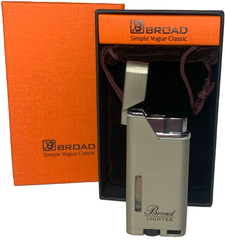 Газовая ветрозащитная зажигалка в подарочной коробке 🎁 BROAD HL-539-Silver HL-539-Silver фото